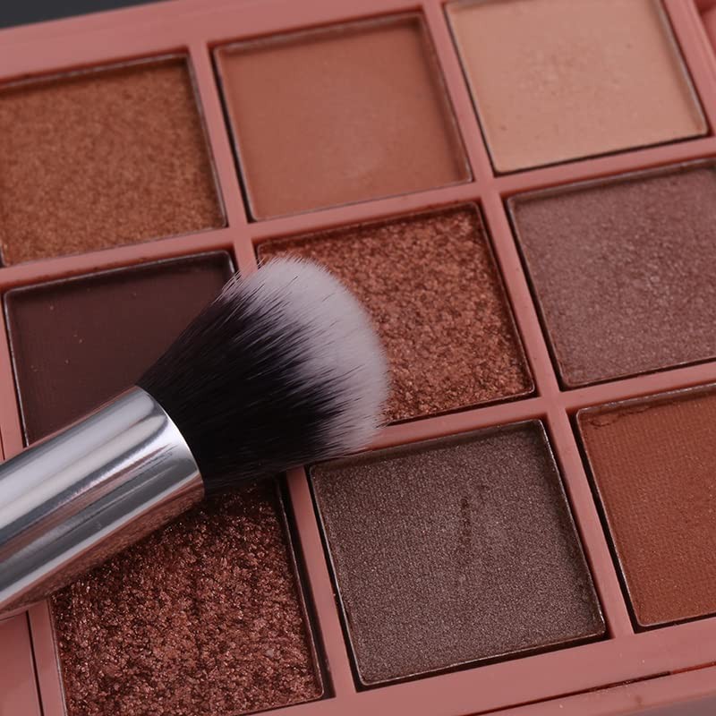 Angled Blush Brush with Black Wooden Handle Bonic wool fiber