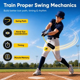 Baseball and Softball Swing Trainer with 8 Foam Balls for Batting Practice