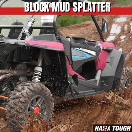 HAKA TOUGH Rear Fender Flares & Front Mud Flaps for Polaris RZR XP 1000 Accessories 2014-2023, Front Mud Guard Extension & Wider Rear Fender Flares for Polaris RZR XP4 1000 2014-2023