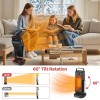 Cwypel Portable Infrared Space Heater with Fireplace Flame, Fast Heating,