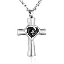 Urn Necklace for ashes Stainless Steel Cremation Necklace Waterproof Cremation Jewelry Memorial Necklace Pendant