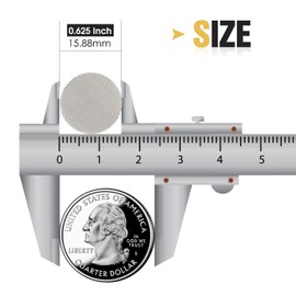 Pipe Screens 120pcs 5/8 Inch 15.88mm Stainless Steel Pipe Screen, 0.625 Inch Metal Mesh Filter Screen