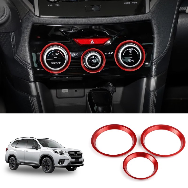 TOMALL 3 Pcs AC Climate Knob Outer Ring Covers Compatible