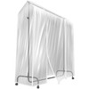 Sorbus Cover for Garment Rack - 6 Ft Transparent Clothes