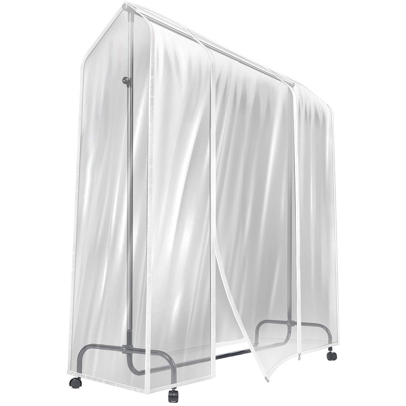 Sorbus Cover for Garment Rack - 6 Ft Transparent Clothes