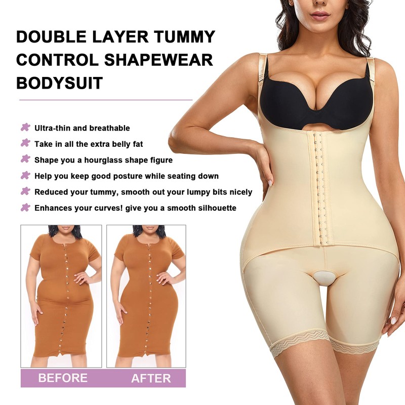 YERKOAD Shaper Bodysuit for Women High Waist Tummy Control Shapewear