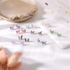 AoedeJ 4 Pairs Butterfly Stud Earrings Butterfly Plastic Earrings for