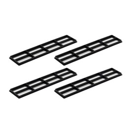 Air Filter Retainer for Floor Registers – Decor Grates Pristene FRP212 2" x 12", 4 Pack, Black