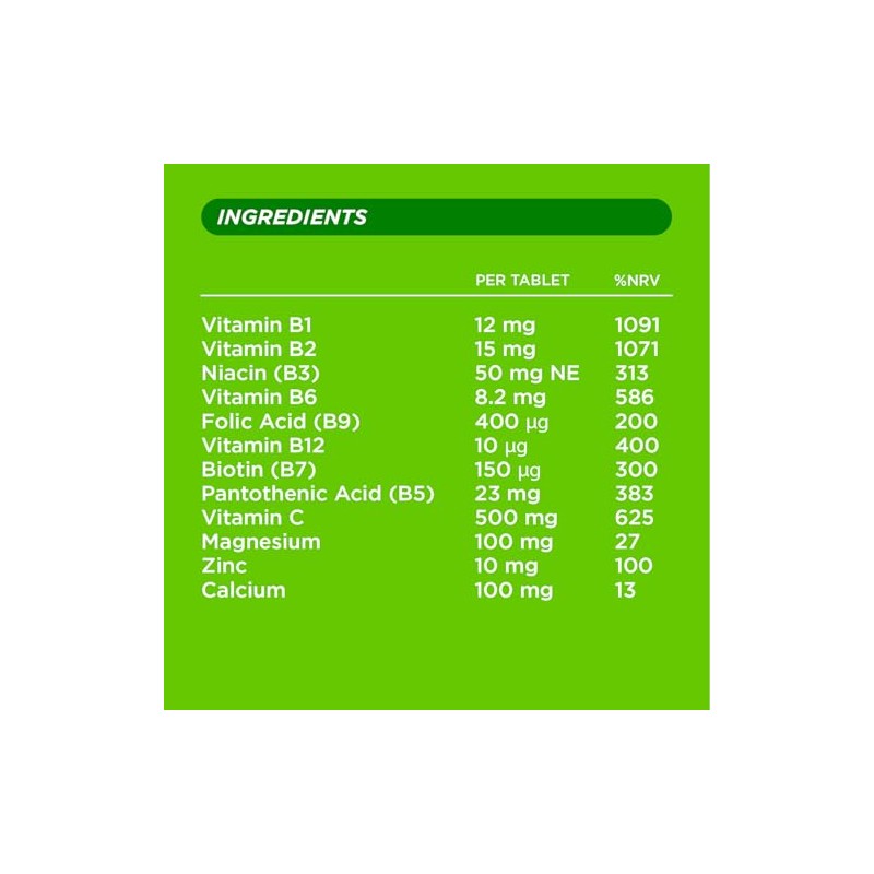Berocca Energy Effervescent Tablets, Orange Flavour, 60 Tablets