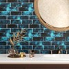 FunStick Kitchen Tile Stickers Dark Blue 3D Peel and Stick
