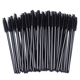 100pcs Disposable Eyelash Mascara Applicator Wand Brush (black 100pcs)