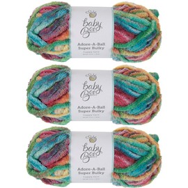 Baby Bee Super Bulky Yarn for Crocheting & Knitting – Soft Yarn Skein – 38 Yards of 100% Polyester Yarn for Crocheting Blankets, Hats, & More – DIY Handcrafting Accessories, Set of 3