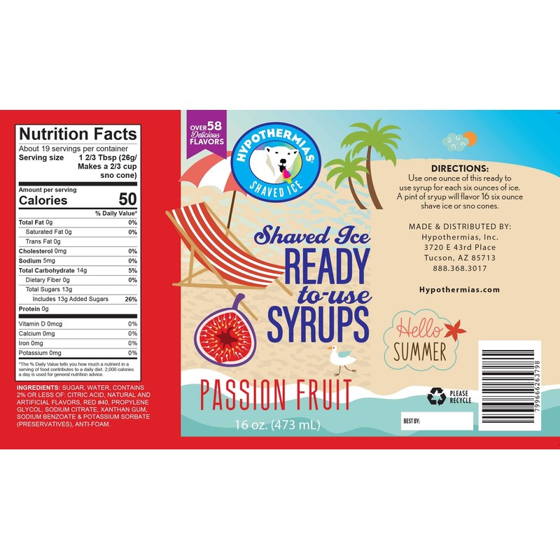 Hypothermias Shaved Ice & Snow Cone Syrup Variety 3 Pack