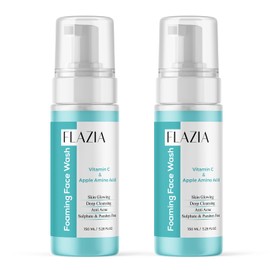 FLAZIA Foaming Face Wash for Clear Glow, Gentle Exfoliation, Deep Clean Soft Bright & Clear Skin Controls Oil Pimples Acne For All Skin Types No Parabens Sulphate (150 ML)
