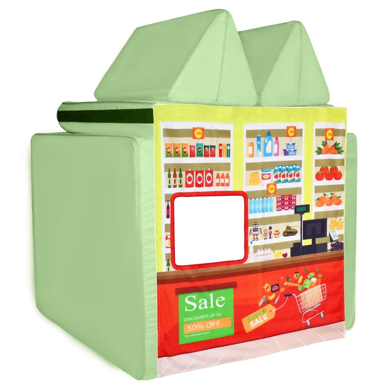 HAJOROM Play Panel for Kids Play Couch Childrens Supermarket Play