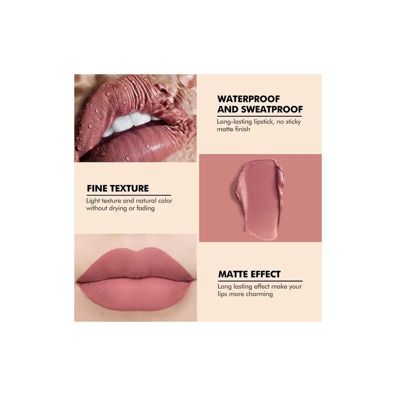 12 Colores Labiales Mate Larga Duracion Pintalabio Regalo