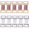 10 Pcs White/Coffee Bandage Wrap Stretch Metal Clips Fixation Clamps