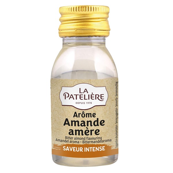 LA PATELIÈRE - Natural Bitter Almond Flavour - Made in France - 100% Natural, Non-GMO - Food Flavouring, Ingredient for Kitchen and Pastry - 60 ml