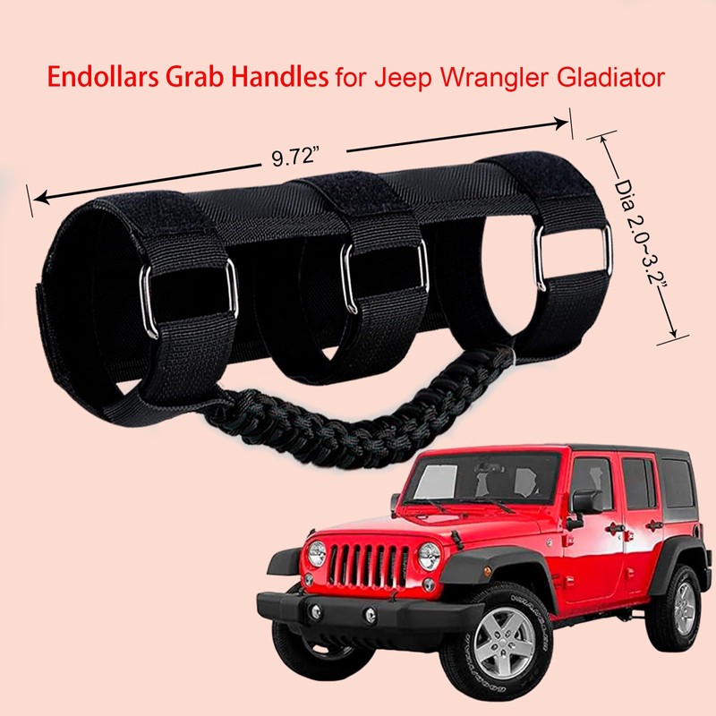 Endollars Roll Bar Grab Handles Paracord Hand Grips Accessories for