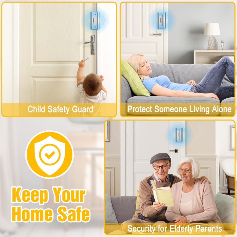 Home Security Door Lock, Upgraded Metal Door Reinforcement Lock, 3"
