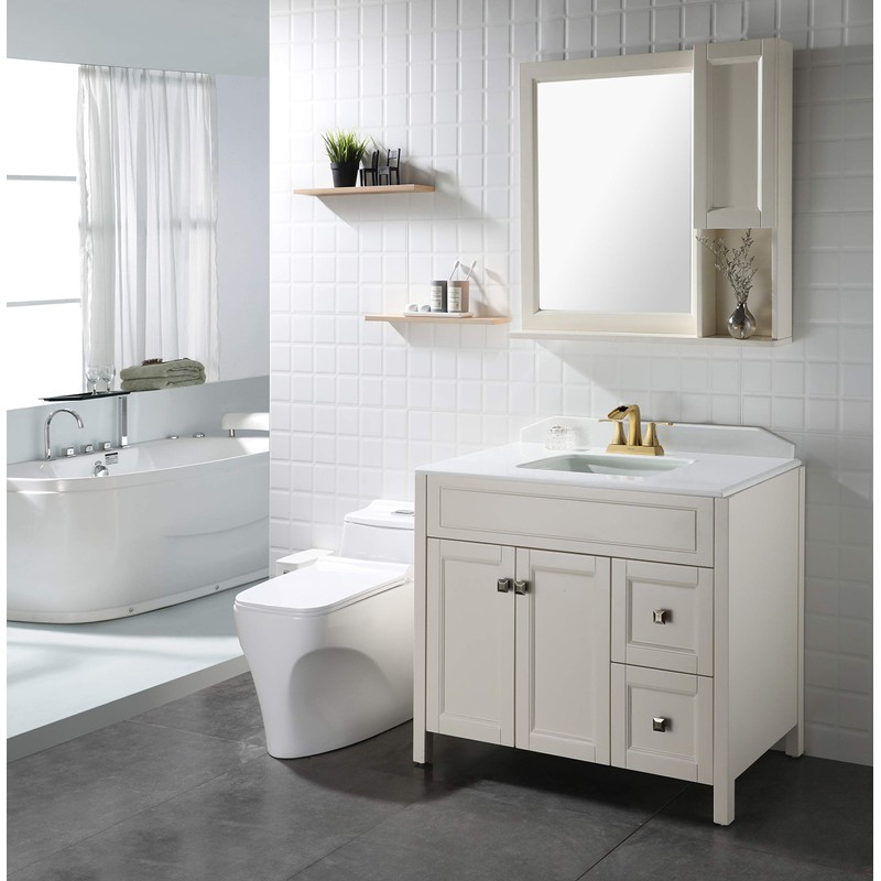 PARLOS 2 Handles Waterfall Bathroom Faucet with Metal Pop-up Drain