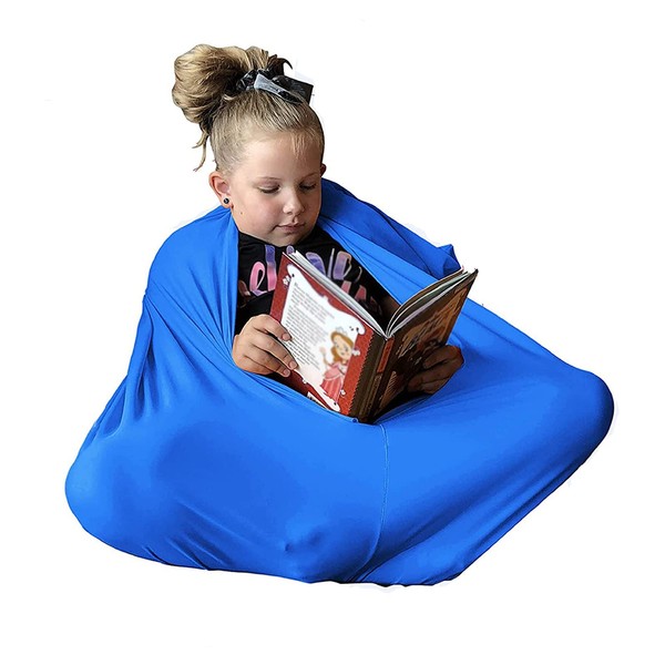 Kids Autism Sensory Body Sock Breathable Sensitivity Seamless Sox Sensory Full Body Cocoon Sock For Children & Aldult With Special Needs (Color : Blue, Size : L)