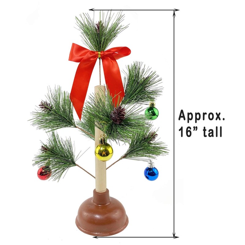 FunisFun Christmas Tree Plunger Funny Gag Gift Hilarious Toilet Humor