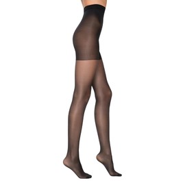 PENTI Silhouette Shaper 20 Denier High-Waisted Shapewear Tights | Oeko-Tex Certified Control Top Pantyhose | Sheer Black, Bronze, Nude (US, Numeric, 1, 2, Regular, Regular, Black)