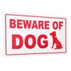 Beware of Dog Red High Contrast Warning Safety Door Sign