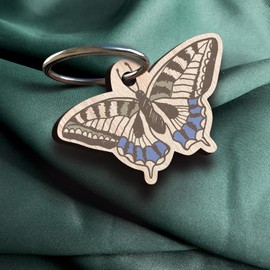 Schmetterling Schlüsselanhänger handgemacht aus Holz, Glücksbringer, Niedliche Tasche Charms Dekoration, Ästhetischer Schmetterling