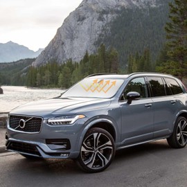 SLOGENTO for XC90 Sunshade Windshield Sun Shade for 2016-2024 2025 2026 Volvo XC90 Accessories Windshield Cover Reflective Heat Sun UV Protector 2-Layers Window Shields for Front Windscreen Block UV