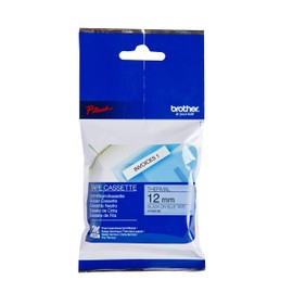 Brother MK-531BZ Labelling Tape Cassette, Black on Blue, 12 mm (W) x 8 m (L), Brother Genuine Supplies
