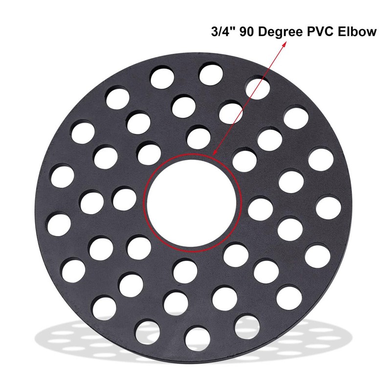 Baudelun 6 inch Drain Cover with Integrated Ports, Floor Drain