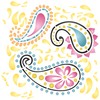 Paisley Pattern Stencil 6.5 x 6.5 Inch Reusable Large Paisley
