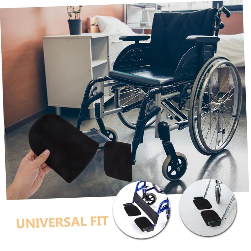 Ipetboom Wheelchair Footrest Covers for Seniors 4 Pack Protective Footrest