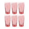 TarHong Hobnail Premium Plastic Drinkware Jumbo Beverage, 20 Ounce, Pink,