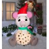 Home Accent 6.5' ANIMATED MOUSE EATING A COOKIE Airblown Lighted
