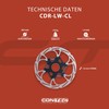 CONTEC Bicycle Brake Disc CDR-LW-CL, 203 mm 218g, Aluminium Spider,