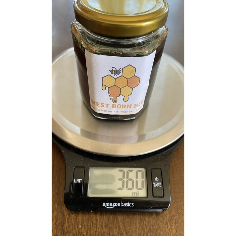 West Born Bee Black Raw Pure Honey Borneo Wild Forest