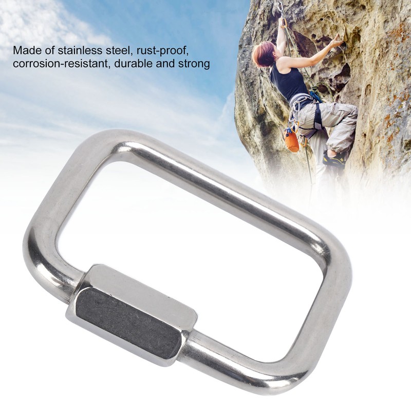 Chain Link Stainless Steel 4‑Corner Multifunctional Connection Buckle for Outdoor