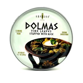 Amphora Stuffed Grape Leaves (Dolmas), 14 Ounce (Pack of 6) - Mediterranean Herbs – Super Tasty Ready to Eat Vegan Rolls - Traditional Turkish Recipe