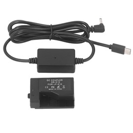 LP E10 Dummy Battery DR E10 DC Coupler Dummy Battery with Type C Power Adapter for 1100D 1200D 1300D 1500D 2000D T3 T5 T7 Kiss X50 X80 Digital Camera