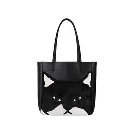 S.Leaf Cat Tote Bag for Women Cow Leather Handbags Tote Bags Women Purses and Handbags Cat Lover Gifts for Women Small Tote bag for Women Handheld Bag for School, Office, Travel
