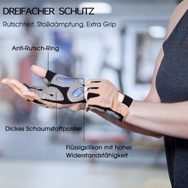 Fitself Fitness Gloves Sports Gloves for Women Men Training Gloves Weight Lifting Silica Gel for Gym Strength Training Bodybuilding Workout Crossfit