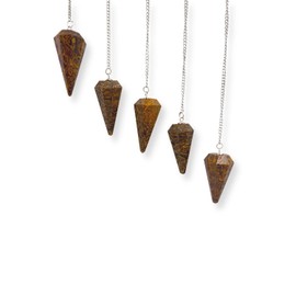 GEMSCITE Lot of 5 Pieces Mariyam Gemstone Pendulums Fashion Powerful Meditation Psychic Success Gift FengShui Health Wealth Reiki Dowsing Energy Wellness Crystal Healing Metaphysical from INDIA