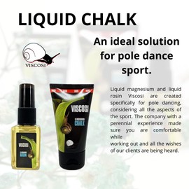 GRIP VISCOSI CHALK BIG SET: SOFT 50 ml, MEDIUM 40 ml, HARD 40 ml and Liquid Rosin Spray 30 ml. Firm Grip for Pole Dance, Aerial silks. Pole Grip Aid, Pole Dancing Chalk, Climbing Chalk, Gym