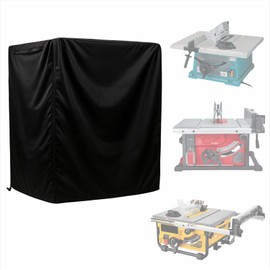 Table Saw Cover, Heavy Duty 420D Waterproof Dustproof Miter Saw Protector for Jobsite & Workshop (Black,35"W x 27"D x 38"H)