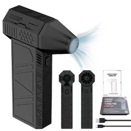 Super Powerful Turbo Fan Brushless with USB Rechargeable for Dust Snow Blowing, 130000RPM Handheld Electric , 52m / S Wind Speed Duster Fan