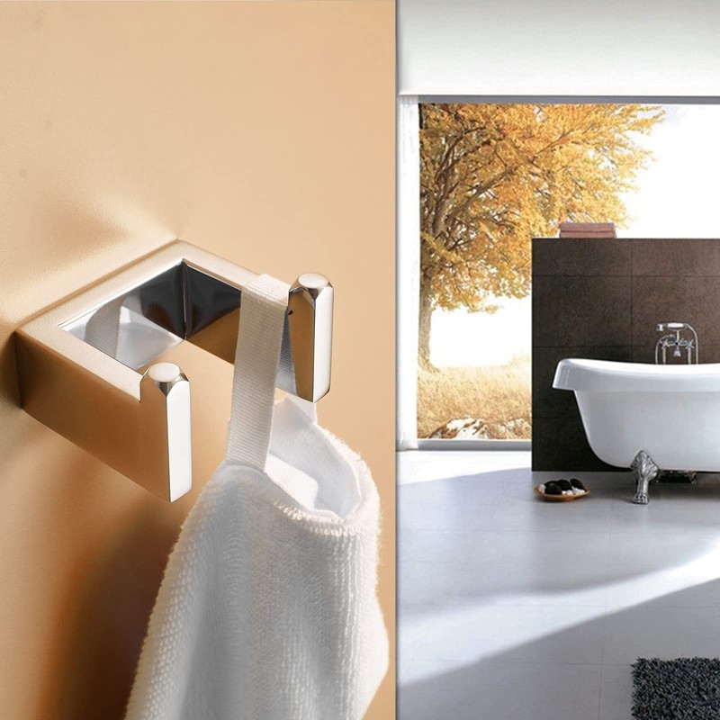 Fapully 5 Piece Bathroom Hardware Accessories Set Stainless Steel Wall