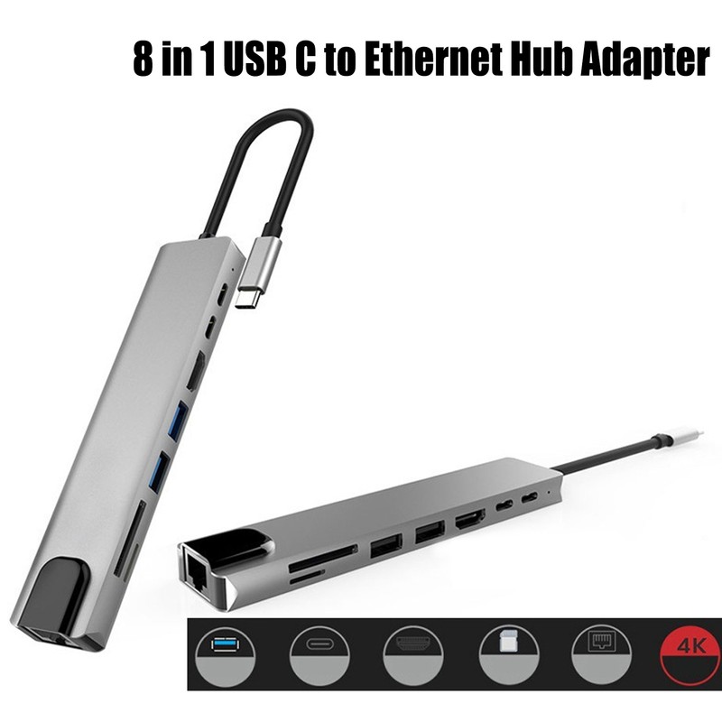 8 in 1 USB C Hub 4K 87W PD Charging